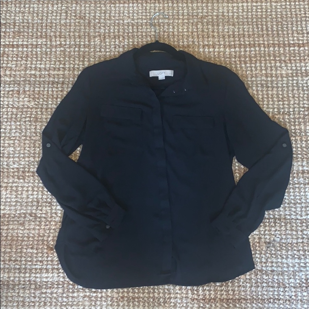 NWOT LOFT black button down SP